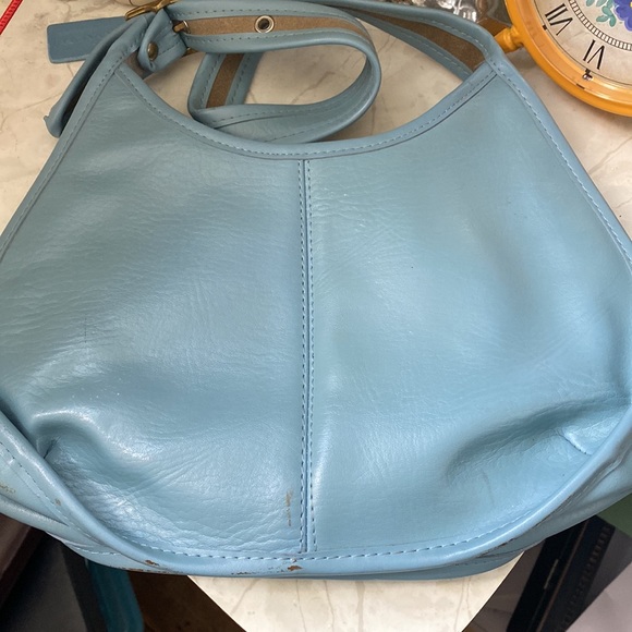 Coach Bags Coach Purse Baby Blue Shoulder Bag Leather Fob Poshmark